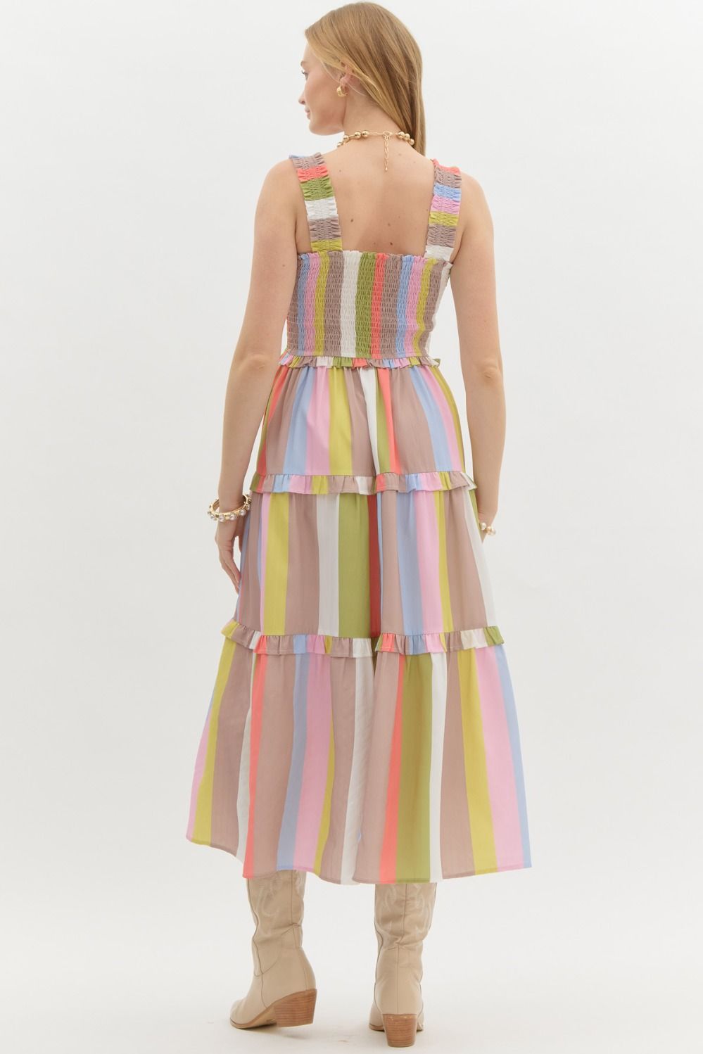 Fancy On The Town Striped Dress