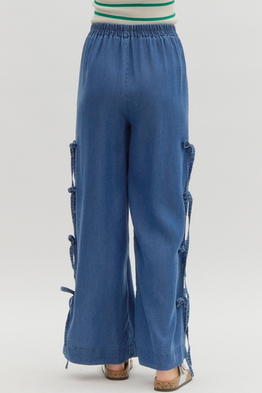 Bow Down Chambray Pants