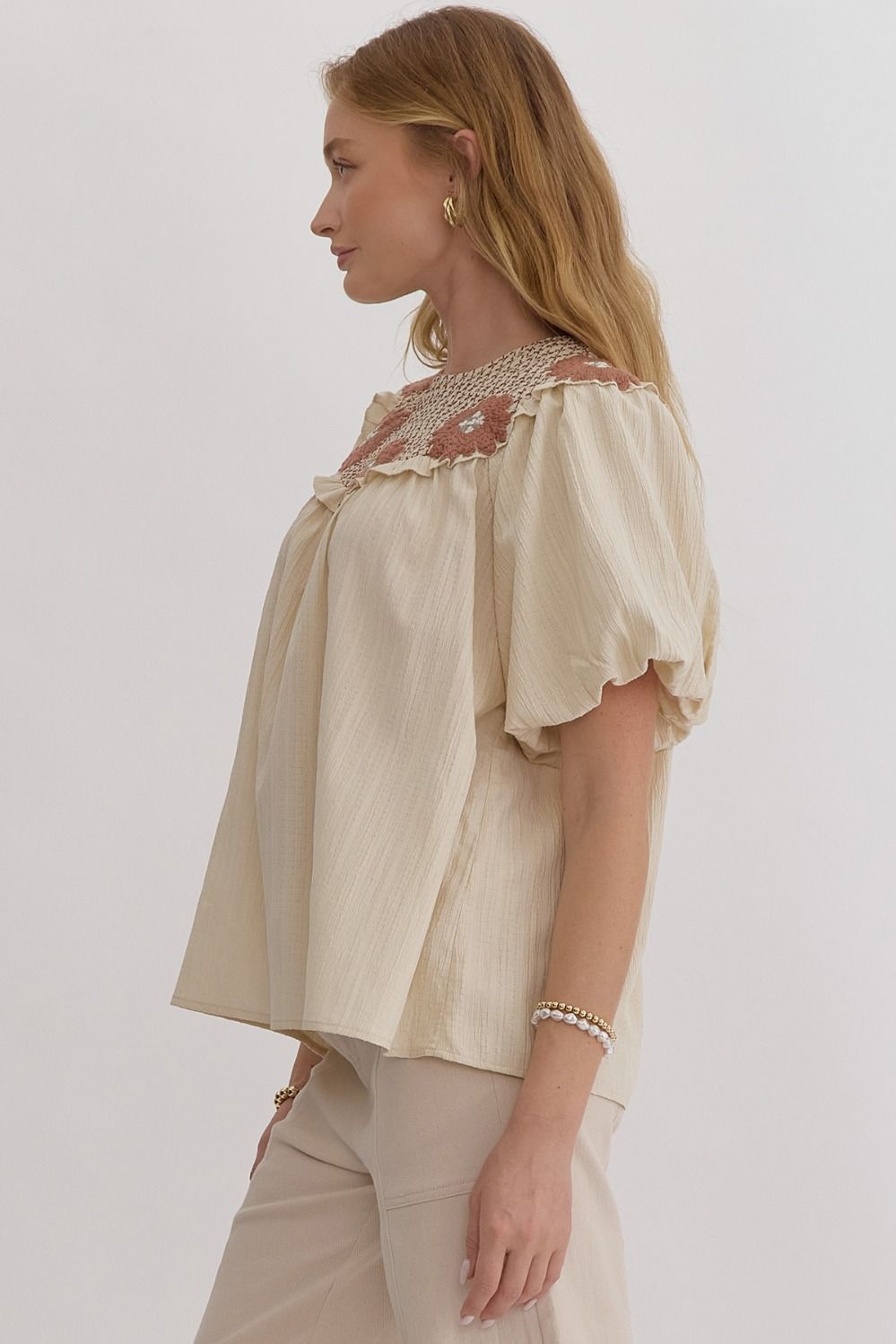 Looking Ahead Embroidered Top