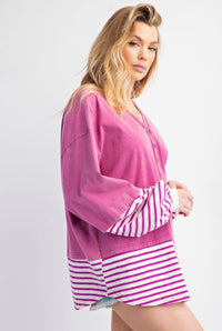 Orchid Affair Striped Top