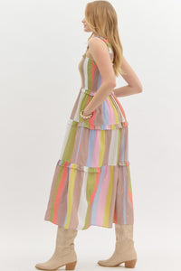 Fancy On The Town Striped Dress