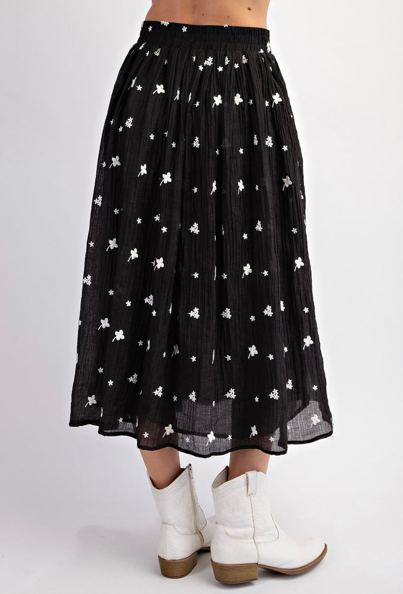 Down Home Embroidered Skirt