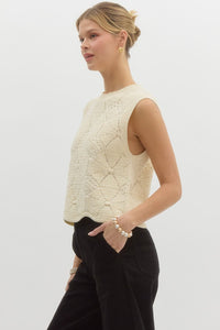 Vada Crochet Sweater Top