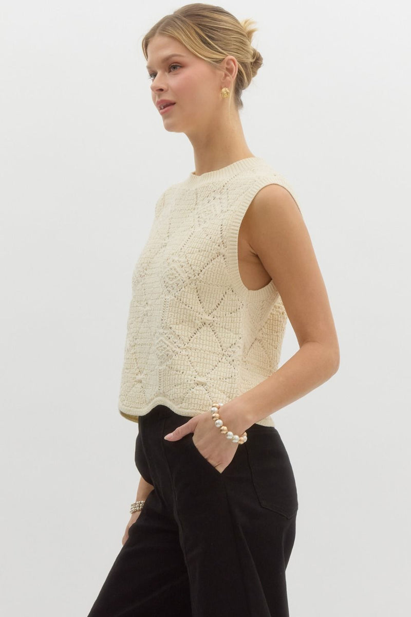 Vada Crochet Sweater Top