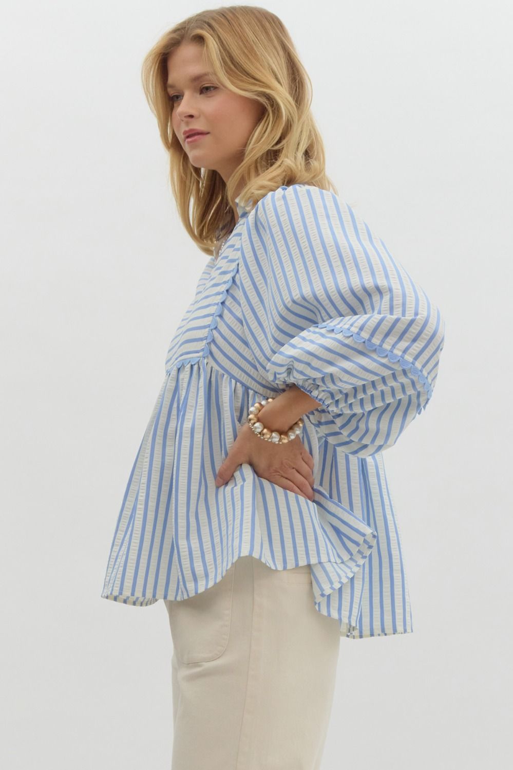 Blue Dreams Striped Top