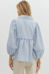 Blue Dreams Striped Top