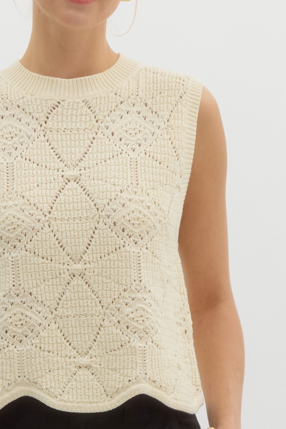 Vada Crochet Sweater Top