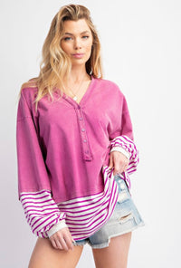 Orchid Affair Striped Top