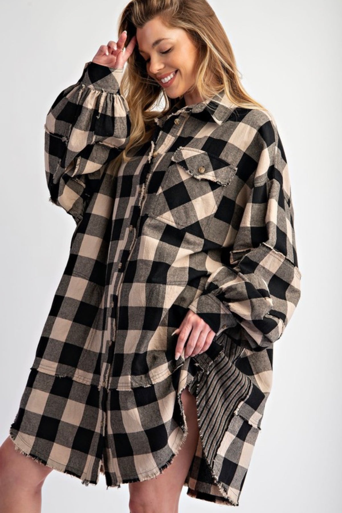 Harvest Gathering Plaid Dress