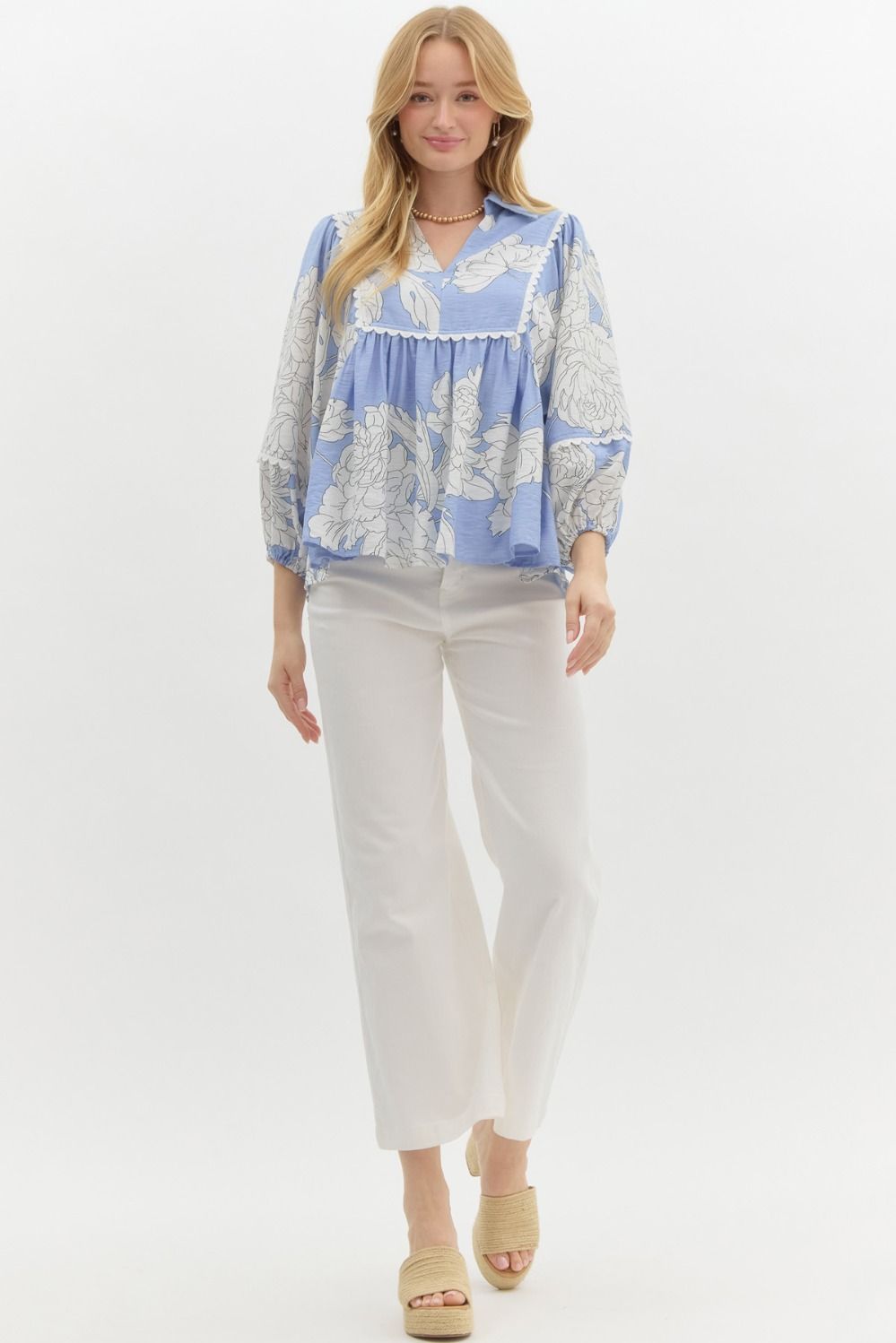 Le Bleu Floral Top