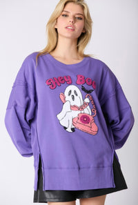 *Preorder* Hey Boo Embroidered Sweatshirt