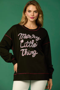 *Preorder* Sequin Merry Little Thing Sweatshirt